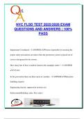 NYC FLSD EXAM PACKAGE DEAL QUESTIONS AND VERIFIED DETAILED ANSWERS &vert; 100&percnt; GUARANTEED PASS &vert; ALREADY GRADED A&plus;