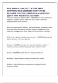 RCAL Revision Exam &lpar;2025&rpar; ACTUAL EXAM COMPREHENSIVE QUESTIONS AND VERIFIED ACCURATE SOLUTION &lpar;DETAILED & ELABORATED&rpar; &vert;GET IT 100&percnt; ACCURATE&excl;&excl; 2025 TEST&excl;&excl; &vert;