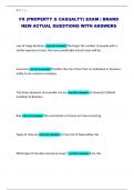 FX &lpar;PROPERTY & CASUALTY&rpar; EXAM &vert; BRAND NEW ACTUAL QUESTIONS WITH ANSWERS