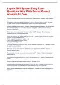Loyola EMS System Entry Exam Questions With 100&percnt; Solved Correct Answers A&plus; Pass