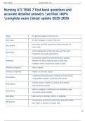 Nursing ATI TEAS 7 Test bank questions and  accurate detailed answers verified 100&percnt;  complete exam &vert;latest update 2025-2026 