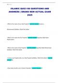 ISLAMIC QUIZ-100 QUESTIONS AND ANSWERS &vert; BRAND NEW ACTUAL EXAM 2025
