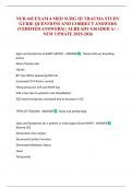 NUR 445 EXAM 4 MED SURG III TRAUMA STUDY GUIDE QUESTIONS AND CORRECT ANSWERS &lpar;VERIFIED ANSWERS&rpar; &vert; ALREADY GRADED A&plus; &vert; NEW UPDATE 2025-2026