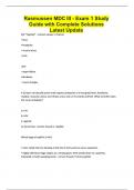 Rasmussen MDC III - Exam 1 Study Guide with Complete Solutions Latest Update
