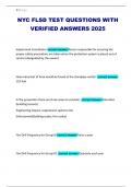 NYC FLSD TEST QUESTIONS WITH VERIFIED ANSWERS 2025