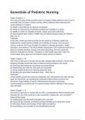 Essentials of Pediatric Nursing QUESTIONS AND CORRECT &lbrace;VERIFIED&rcub; ANSWERS NEWEST UPDATE&vert;ALREADY GRADED A&plus;