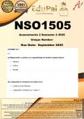NSO1505 Assignment 2 (COMPLETE ANSWERS) Semester 2 2025 - DUE September 2025