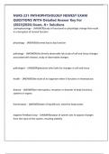 NURS 231 PATHOPHYSIOLOGY NEWEST EXAM QUESTIONS WITH Detailed Answer Key For &lpar;2025&vert;2026&rpar; Exam&comma; A&plus; Solutions