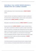 SCCJA Block 1 Test &vert; &lpar;LATEST UPDATE 2025&sol;26&rpar; A&plus;  GRADED WITH 100 &percnt; CORRECT ANSWERS 