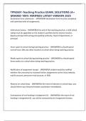 TPN2601-Teaching Practice EXAM&comma; SOLUTIONS &lpar;A&plus; GRADED 100&percnt; VERIFIED&rpar; LATEST VERSION 2025