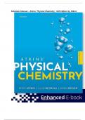 Solutions Manual &ndash; Atkins' Physical Chemistry&comma; 12th Edition by Atkins &vert;19 Chapters Covered&vert; Newest Updated Edition Complete Test Bank