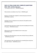 NUR 212 FINAL EXAM 2025 COMPLETE QUESTIONS With 100&percnt; Verified Solutions&comma;