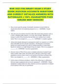 MAR 3023 FSU BRADY EXAM 2 STUDY  GUIDE 2025/2026 ACCURATE QUESTIONS  AND CORRECT DETAILED ANSWERS WITH  RATIONALES || 100% GUARANTEED PASS   <BRAND NEW VERSION> 
