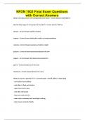NFDN 1002 Final Exam Questions with Correct Answers