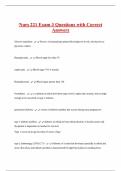 Nurs 221 Exam 3 Questions with Correct  Answers 