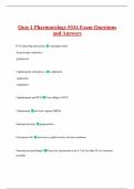 Quiz 1 Pharmacology 5334 Exam Questions  and Answers 