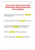 GOLD COAST REAL ESTATE EXAM  BRAND NEW VERIFIED QUESTIONS  WITH ANSWERS&period;