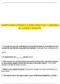 COMPUTER LITERACY EXAM PRACTICE 1 GRADED A&plus; LATEST UPDATE&period;