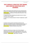 PECT MODULE 2 PRACTICE TEST BRAND  NEW VERIFIED QUESTIONS WITH  ANSWERS&period;
