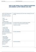 Exam &lpar;elaborations&rpar; HESI A2 A&P   