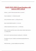 WAPS TEST &lpar;PDG&rpar; Exam Questions with  Answers 100&percnt; Solved 