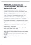 RHS DANB study guide Test Questions Correct Answers 2025 Update &lpar;A Grade&rpar;