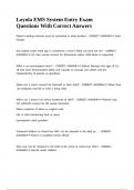 Loyola EMS System Entry Exam Questions With Correct Answers&period;