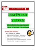 HESI PN EXIT V1&ndash;V7 Exams &vert; Complete Verified Questions & Answers &vert; 100&percnt; Pass Guarantee