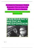 Test Bank for Emergency Medical Responder&colon; First on Scene 12th Edition by Chris Le Baudour&vert; 9780138100407&vert; All Chapters &vert;&vert;Complete A&plus; Guide