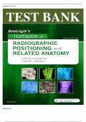 Test Bank For Bontrager's Textbook of Radiographic Positioning and Related Anatomy 9th Edition by John Lampignano MEd RT&vert;&vert;ISBN&colon;9780323399661