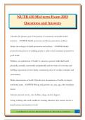 NUTR 430 Mid term Exam 2025 Questions and Answers