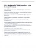 BDS Modules B17-B21 Questions with Correct Answers