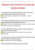 QuickBooks Online Certification Test Study Guide &lpar;Latest 2025 &sol; 2026 Update&rpar; Questions & Correct Answers &lpar;100&percnt; Correct Verified Answers&rpar; Already Graded A&plus;