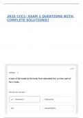 2025 CCC1- EXAM 1 QUESTIONS WITH COMPLETE SOLUTIONS&excl;&excl;