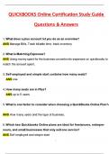 Quickbooks Online Certification Study Guide Exam &lpar;Latest 2025 &sol; 2026 Update&rpar; Questions & Correct Answers &lpar;100&percnt; Correct Verified Answers&rpar; Already Graded A&plus;