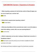 Quickbooks Section 2 Exam &lpar;Latest 2025 &sol; 2026 Update&rpar; Questions & Correct Answers &lpar;100&percnt; Correct Verified Answers&rpar; Already Graded A&plus;
