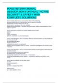 IAHSS INTERNATIONAL ASSOCIATION FOR HEALTHCARE SECURITY & SAFETY WITH COMPLETE SOLUTIONS