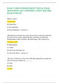 BASIC CODE ENFORCEMENT TEEX & TDLR QUESTIONS AND ANSWERS LATEST 2025-2026 EXAM UPDATE
