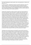 Romeo and Juliet Grade A&ast; Essay at GCSE&colon;How does Shakespeare explore gender roles and expectations in Romeo and Juliet