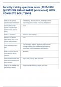 Exam &lpar;elaborations&rpar; Security training   