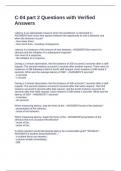 C-04 part 2 Questions with Verified Answers