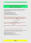 ATI NCLEX Pharmacology Assessment 1  Questions with Answers 