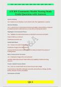 ATI RN Community Health Nursing Study  Guide Questions with Answers 