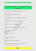 BlackRock Training - Exam Questions with  Answers 