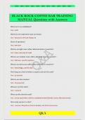 BLACK ROCK COFFEE BAR TRAINING  MANUAL Questions with Answers 