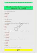 Black Rock Coffee Bar Training Manual  Questions with Answers 
