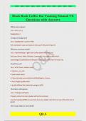 Black Rock Coffee Bar Training Manual TX  Questions with Answers