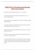 PMK-EE E5&colon; All Sections Exam Questions  with Correct Answers 