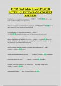 PC707 Final Safety Exam UPDATED  ACTUAL QUESTIONS AND CORRECT  ANSWERS