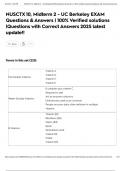 NUSCTX 10&comma; Midterm 2 - UC Berkeley EXAM Questions & Answers &vert; 100&percnt; Verified solutions &vert;Questions with Correct Answers 2025 latest update&excl;&excl;